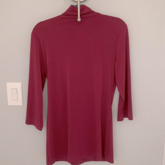 Lily by Firmiana Size S Plum Cross over Blouse - Picture 2 of 6